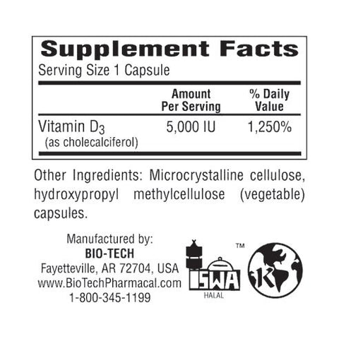 D3-5 (5000 IU) Vegetable Caps