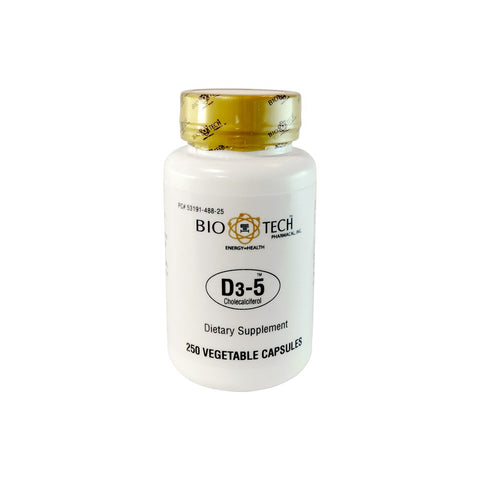 D3-5 (5000 IU) Vegetable Caps | Vitamin D3 (Cholecalciferol)